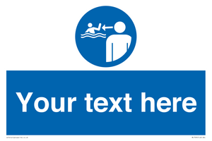 Custom mandatory keep children under supervision in the aquatic environment